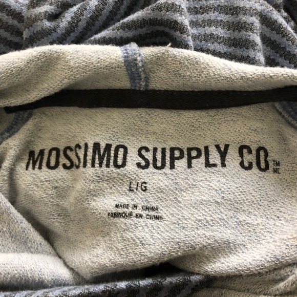 Mossimo Supply Co. Grey and Blue Striped  Hoodie - Picture 3 of 3